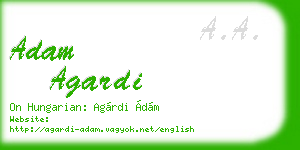 adam agardi business card